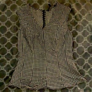Checkers peplum stretch top from when